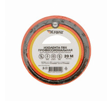 Изолента ПВХ профессиональная 0.18х19мм 20м красн. Kranz KR-09-2804