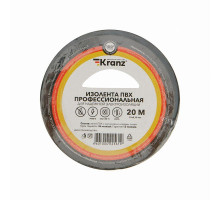 Изолента ПВХ профессиональная 0.18х19мм 20м черн. Kranz KR-09-2806