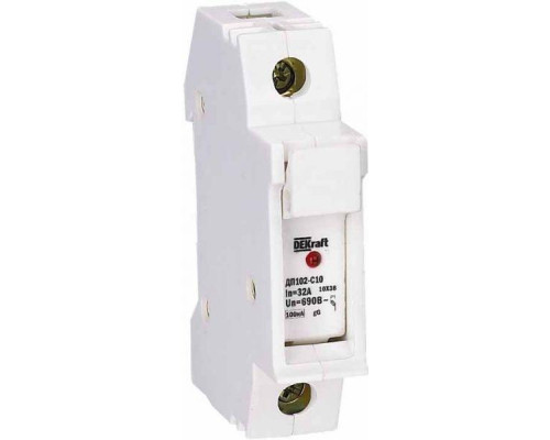 Держатель предохранительного типа C10 ДП102-С10-1Р DEKraft 21383DEK