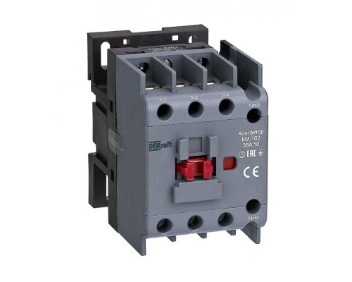 Контактор КМ-102 38А 220В/230В AC3 AC4 1НО DEKraft 22313DEK