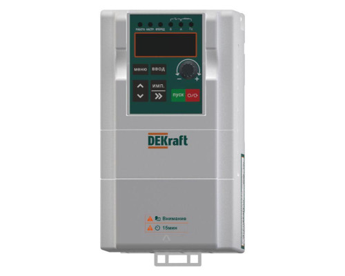 Преобразователь частоты DEKV060 1.5кВт 380В 3ф с тормозн. модулем DEKraft DEKV060G1R5T4B