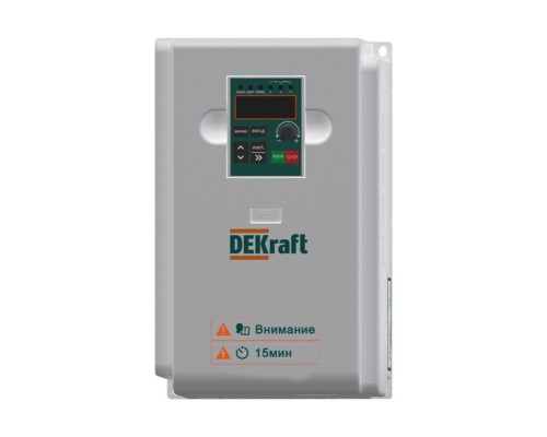 Преобразователь частоты DEKV060 5.5кВт 380В 3ф с тормозн. модулем DEKraft DEKV060G5R5T4B